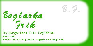boglarka frik business card